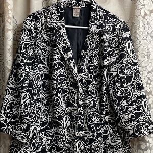 Covington Black and White Linen Blend Jacket 16/18